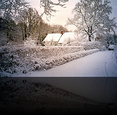 Bezoekerscentrum Boshuis winterzicht achteraan
